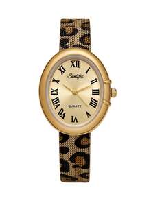 1 pieza Reloj de cuarzo elegante y retro para mujer, caja de aleación de calidad, lujoso y refinado, moda minimalista, adecuado para ir al trabajo, oficina, uso casual, perfecto para salidas, trabajo, fiestas, bodas, regalo ideal para esposa, hermana, novia, familia, amigos, adecuado para cumpleaños, aniversario y otras ocasiones especiales, accesorio de reloj exquisito - Dorado - Ver 8