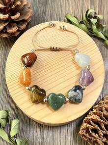 Bohemian Seven Chakra Bracelet, Including Amethyst, Tiger Eye Stone, Green Adventure Stone, Heart Chakra Jewelry, A Choice For Love And Harmony, Valentine's Day, Wedding, Anniversary, Mother's Day Gifts, Suitable For Daily And Special Occasions - Bracelet - View 6