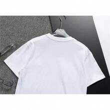 set pack conjunto Prenda individual, no un conjunto de 3 piezas, 1 piezas/set de camisetas de manga suitable for streetwear, daily outings, camping, concerts, hip-hop, rock, and rap events camiseta casual de mujer de unicolor, cuello redondo, manga corta, versátil - Blanco - Ver 2