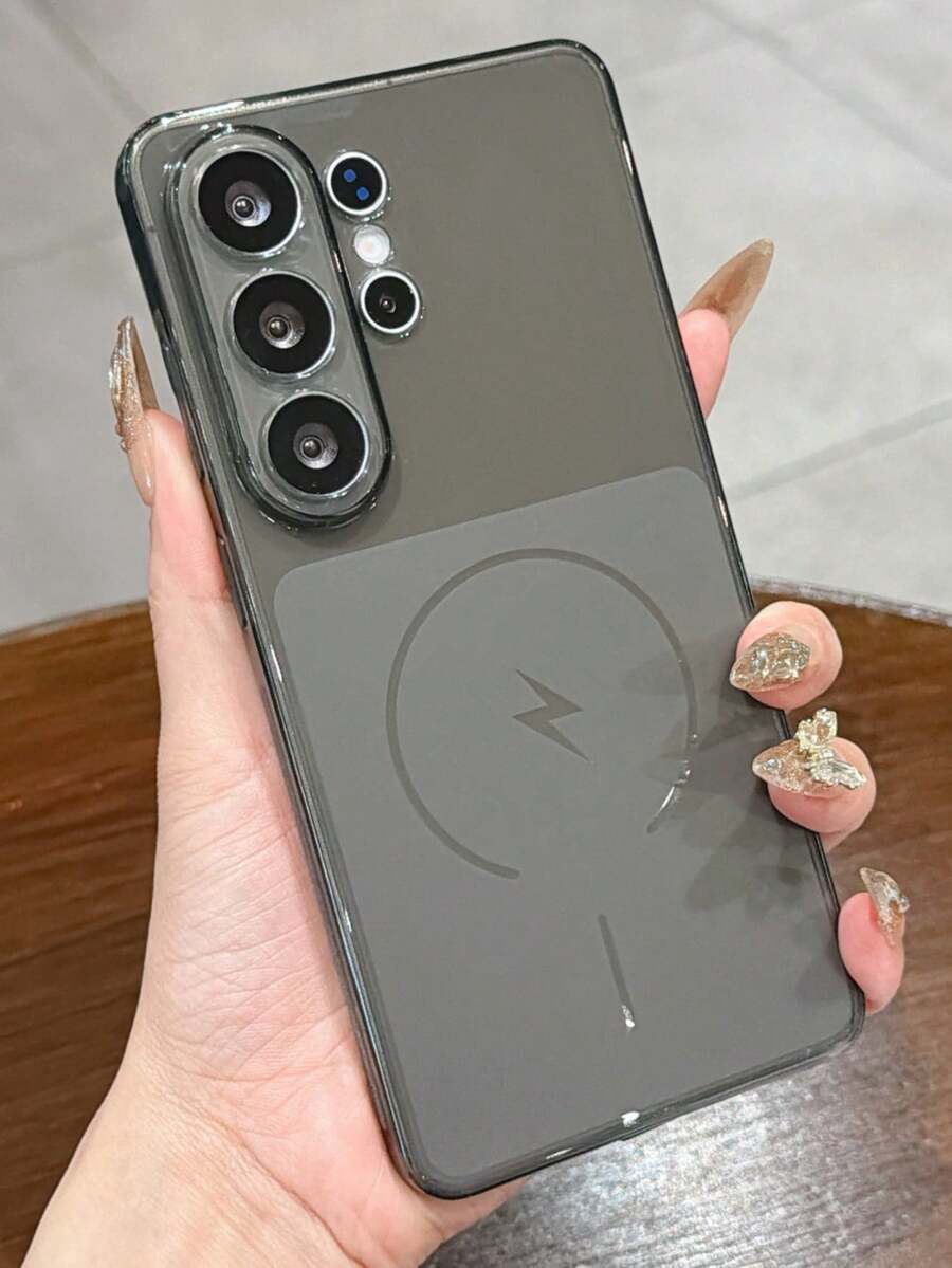 适用于三星 Galaxy S26 Ultra S25 S24 Plus S25FE 的透明 TPU 超薄软壳，防震磁吸透明保护套 - 黑色 - 查看 1