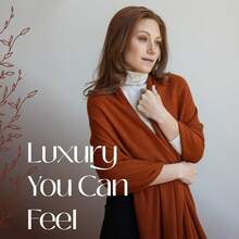 Velanio Cashmere 100 Cashmere Knitted Wrap Pashmina Shawl Extra Large Scarf  For Women Travel - 鏽 - 查看 4