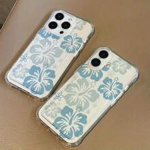 Transparent Phone Case With Full-Screen Blue Lily Flower Design, Shock-Proof Protective Soft Shell, Suitable For IPhone 16/15/14/13/12/11/7/8/SE/Plus/Pro Max/X/XS/XSMax/XR, A51, A52, A53, A54, A55, A56, S20, S21, S23, S24, S25, A31, A32, A33, And Other Models, Suitable As Decorative Item/Birthday Gift For Girlfriend, Boyfriend, Friends Or Family - Clear - View 5
