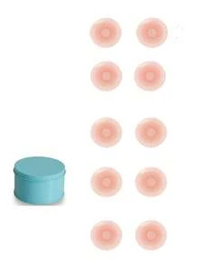 2/6/12 Pcs Reusable Seamless Silicone Nipple Covers - Invisible Self-Adhesive Breast Petals - Comfortable Breathable, Easy To Clean Bra Accessories - Pink - View 23