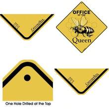 CROSSWALKS Cartel de aluminio de Office of Queen Crossing de 3048 x 30 48 cm X207 - Precaucin amarillo - Ver 1