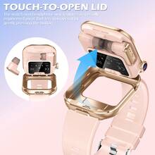 Smart Watches For Women Men With Earbuds 2.02" Big Screen Outdoor Smartwatch Fitness Tracker With Sleep Monitor 300mAh Big Battery Waterproof Smartwatch Answer/Make Calls For Phone Android - 查看 3