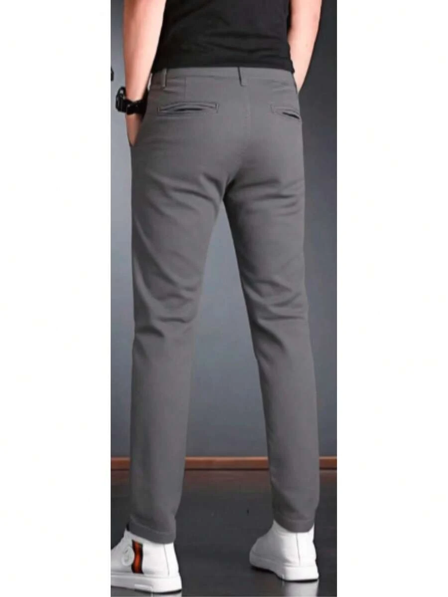 Men's Premium Slim Fit Twill Pants With Elastane - 5 - View 1