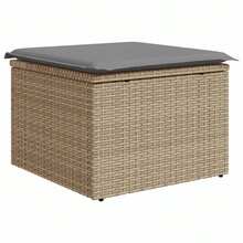 vidaXL 5-tlg. Garten-Sofagarnitur mit Kissen Beige Poly Rattan - A - Übersicht 4