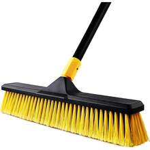 18 Inch Push Broom, Stiff Bristles Heavy Duty Broom Brush, Long 65.3 Inch Handle For Wide Coverage, Great For Commercial Outdoor Cleaning On Multiple Floor Surfaces - 預設 - 查看 9
