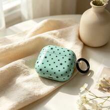 Ốp tai nghe họa tiết chấm bi ngôi sao màu xanh bạc hà tươi mát tối giản, tương thích với Pro 3, ốp bảo vệ thời trang tối giản cho Pro 2, ốp bảo vệ tai nghe dễ thương cho Apple Pro 4 3, ốp bảo vệ cá nhân hóa cho bé gái thế hệ 1/2. - Màu xanh Bạc hà - Xem 5