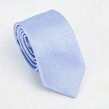 1pc Long Tie Solid Color Fine Pattern Business Hand Tie Long Tie Men's Tie,Men's Fashionable And Simple High-Density Solid Color Tie, With A Soft And Skin Friendly Texture, Suitable For Daily Work And Wedding Party Attire - Multicolor - View 6