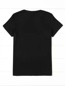 Women's Short-Sleeved Cotton T-Shirt, Greek Mythology Medusa T-Shirt, Casual Round Neck Short-Sleeved Top, Spring And Summer Clothing For Women. - 黑色 - 查看 2