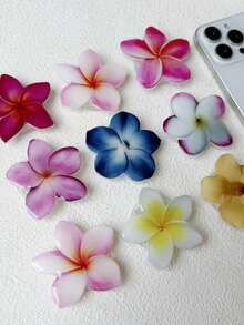 1pc Acrylic Magnetic Extendable Phone Holder (Orchid Design), Provides Multiple Styles And Color Options, Compatible With Apple And Android Phones, Ideal Lunar New Year Or Birthday Gift For Sisters, Girlfriends And Classmates - Multicolor - View 3