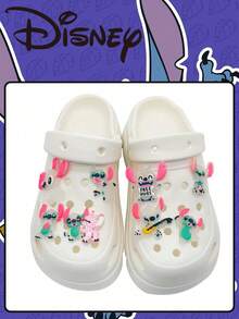 Disney 8 món đồ trang trí giày hình Stitch phát sáng trong đêm bằng nhựa PVC, hình nhân vật hoạt hình Stitch, tự làm đồ trang trí, chất liệu PVC chất lượng cao, nhiều phụ kiện giày tự làm dễ thương, thích hợp làm quà tặng sinh nhật và quà tặng cho các bữa tiệc nhỏ. - Đường khâu phát sáng trong bóng tối - Xem 8