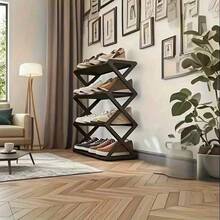 Estantería para zapatos de fácil montaje, estructura resistente, exhibición ordenada, huella pequeña, ideal para espacios reducidos, adecuado para el hogar, apartamento, entrada, dormitorio, dormitorio, almacenamiento de zapatos, organización de armarios - Multicolor - Ver 5