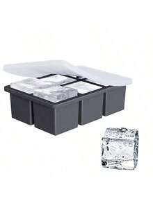 Khay làm đá lớn cho rượu whisky: Khay làm đá silicon có nắp - Khay làm đá vuông lớn kiểu cổ điển cho cocktail - Khay đá viên khổng lồ 2 inch cho rượu whisky - Nhiều màu - Xem 10