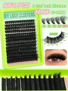 Lashsun Kit de 640 piezas de racimos de pestañas D Curl Cat/Mega/Volume, 3 cajas de pestañas en un kit, kit con pegamento y removedor, pinzas para principiantes y expertos, DIY en casa fácilmente, pestañas de racimo suaves y cómodas fáciles de aplicar para maquillaje de uso diario - Negro - Ver 4