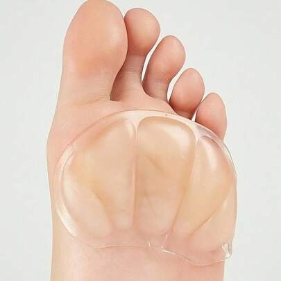 2/4/8pcs Soft Silicone Foot Cushions, Ultra Soft Silicone Pads, Suitable For Outdoor Sports, Hiking, Dancing, Long-Time Standing Activities, Unisex Transparent Silicone Heel & Forefoot Pads, Comfortable & Fashionable Insoles
