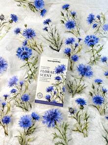 20 piezas/paquete Pegatinas florales botánicas vintage para manualidades, scrapbooking, diario, álbum de fotos y decoración DIY - El jardín está impregnado del aroma de las flores. - Ver 12