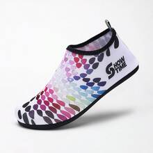New Fashion Sports Style White Ombre Fish Scale Print Water Shoes, Breathable Non-Slip Durable, Suitable For River Exploration, Home Yoga, Aerobics, Pilates, Outdoor Gym Workout, Beach Water Activities, Unisex Sandals, Yoga Shoes - White - View 11