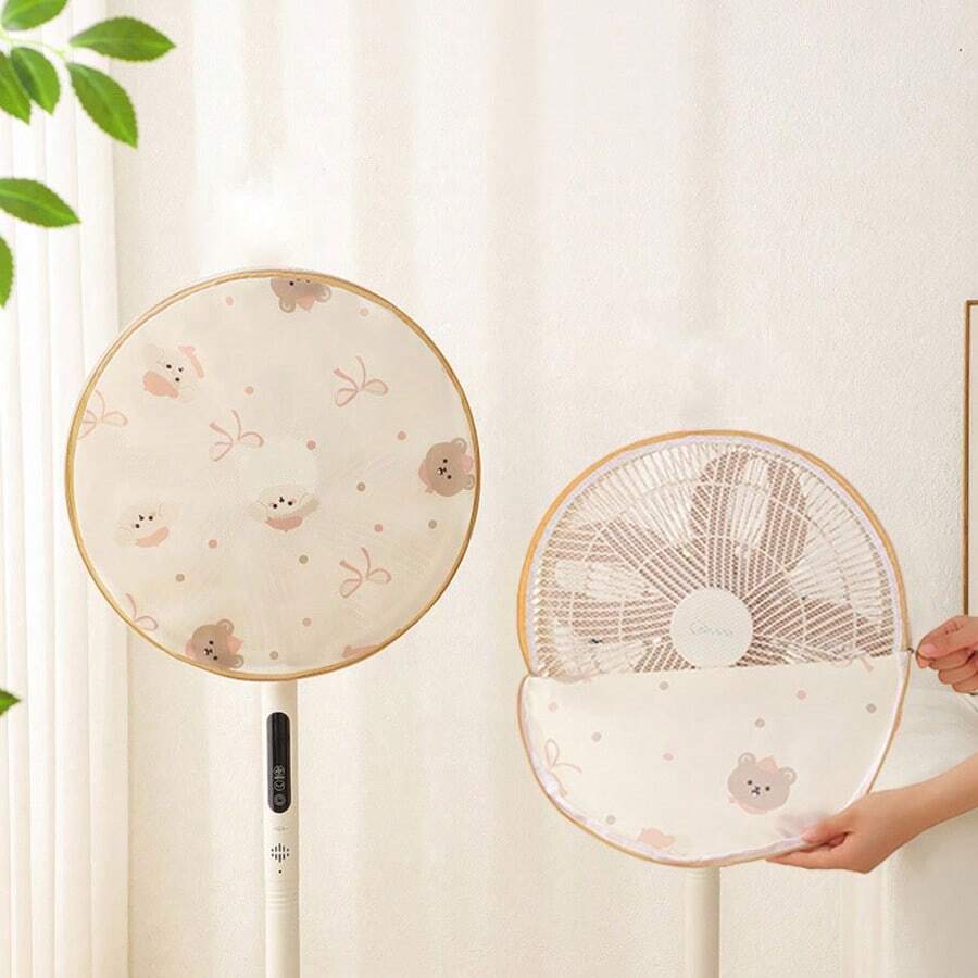 Vỏ bọc chống bụi cho quạt 16/18 inch, vỏ bảo vệ quạt chống kẹp tay cho trẻ em, vải chống bụi có thể giặt, họa tiết dễ thương, bảo vệ chống bụi hàng ngày 2 trong 1 cho gia đình. - Nắp che bụi quạt - Xem 1