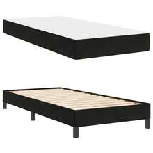 vidaXL Boxspringbett Mit Matratze Schwarz 90 X 190 Cm Stoff - 黑色 - 查看 5