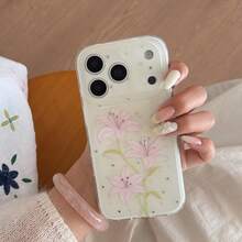 Ốp điện thoại thời trang, sáng tạo, đính sequin nền trắng hình hoa ly hồng, phù hợp với 17 Pro Max / 16 Pro Max / 15 Pro Max / 14 Pro / 13, ốp điện thoại phong cách dành cho nữ/dễ thương/nam, ốp điện thoại mùa xuân/hè, quà tặng sinh nhật/ngày lễ. - trắng - Xem 10
