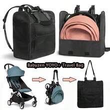 1 chiếc ba lô đựng xe đẩy em bé Yoyo Yoya Yuyu, túi du lịch đa chức năng, túi đựng đồ gấp gọn cho xe đẩy, bọc chống bụi cho xe đẩy. - màu đen - Xem 5
