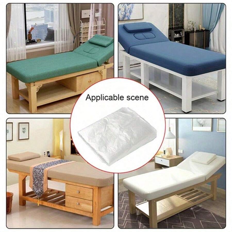 Bộ 10/100/200 tấm trải giường bằng nhựa dùng một lần, thích hợp cho ghế sofa, giường và giường massage, tấm trải giường làm đẹp chống thấm nước. - Nhiều màu - Xem 1