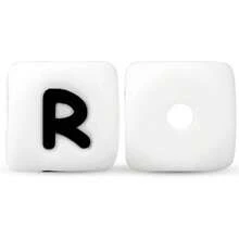 15/26/104pcs White Silicone Alphabet Beads, 12mm Square Letter Beads For Keychain And Bracelet Crafting, Durable DIY Jewelry Making Supplies - Letter - View 32