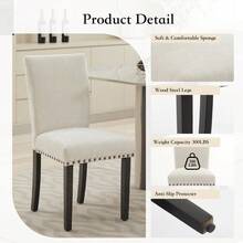 Dining Chairs - Beige - View 6
