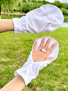 1 Pair Horseshoe-Shaped Ice Silk Gloves, Non-Slip Breathable Thin Full Finger Gloves, Suitable For Men And Women Outdoor Cycling, UV Protection, Ice Silk Arm Sleeves,Festival,Camping - Multicolor - View 15