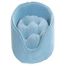 Pet Dog Bed Terry and uede nuggle Oval Pet Bed for Dog and Cat Blue X - Azul - Ver 3