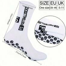 5 Pairs Soccer Socks With Silicone Grip Pads Mid-Calf Training Socks, Suitable For Soccer Matches, Moisture-Wicking Design For Heel And Ankle, Specially Designed For Soccer Players - Multicolor - View 3