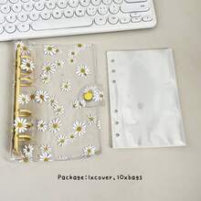 Sổ tay A6 Daisy Series, Sổ nhật ký, Sổ tay tự làm, Sổ đựng thiệp/vé, Túi đựng thẻ PVC/PP, Nhà cung cấp văn phòng phẩm - Hình chữ nhật - Xem 17