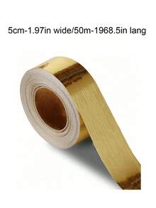 Self-Adhesive Gold Tape, Metallic Gold Strip, Border Decorative Seam Sticker, Brushed Peel And Stick Wallpaper Border, Removable, Waterproof, DIY Decoration For Bathroom, Kitchen, Wall, Ceiling, Floor, Cabinet Tile Edges, Wall Decor, Room Decor, Wall Sticker - Multicolor - View 18