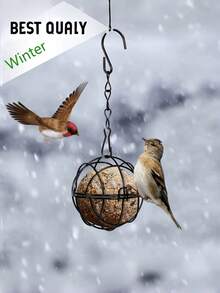 1pc/2pcs/4pcs Spherical Bird Feeder, Metal Bird Hanging Rack, Outdoor Hanging Bird Feeder Ball, Wild Bird Feeder, Anti-Squirrel Spherical Iron Bird & Poultry Feeder, Suitable For Garden, Patio, Homestay - Multicolor - View 3