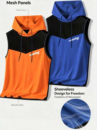 Áo Hoodie Nam Cơ Bản, Đồ Thể Thao Nam, Đồ Tập Thể Dục Nam, Áo Ba Lỗ Nam, Áo Phông Nam, Áo Hoodie Chạy Bộ Nam, Áo Phông Họa Tiết, Áo Hoodie Chạy Bộ Cho Nam Mùa Xuân Và Hè (Bộ 2 Áo)
