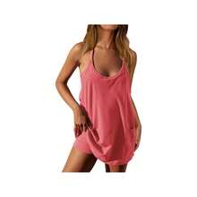 Women Short Dresses - Red - View 8