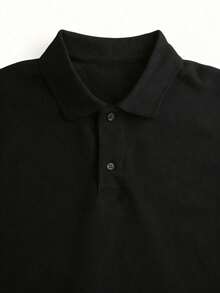 2025 Men's Summer Fashion Collared Short-Sleeve Shirt_1_Copy - 黑色 - 查看 4