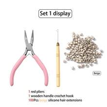 3pcs Hair Extension Tool Set: Clips, Piercing Tool, Micro Ring Buckle, Multi-Functional Hair Clips Hair Accessories DIY Tool Kit, Suitable For Micro Ring Hair Extensions - 1 Set - View 11