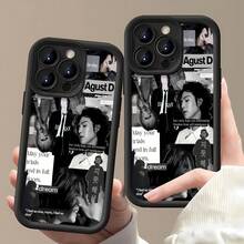 Funda para teléfono con diseño de collage en blanco y negro de Agust D. Esta elegante funda es compatible con Samsung, Apple, VIVO, OPPO, , Transsion, ,  y Honor. Fabricada en silicona TPU, ofrece protección contra golpes y caídas, además de un tacto superior. Es un regalo ideal para familiares, amigos y seres queridos, y una opción perfecta para el Día de San Valentín y Año Nuevo. Funda para teléfono Maestra, funda para iPhone, funda para iPhone 17 Pro, funda para iPad, fundas para teléfono, funda para iPhone 16, funda para iPhone 17, funda para iPhone 15, funda para iPhone 17 Pro Max, funda para iPhone 15, funda para iPhone 16 Plus, funda para iPhone 14, funda - Negro - Ver 1