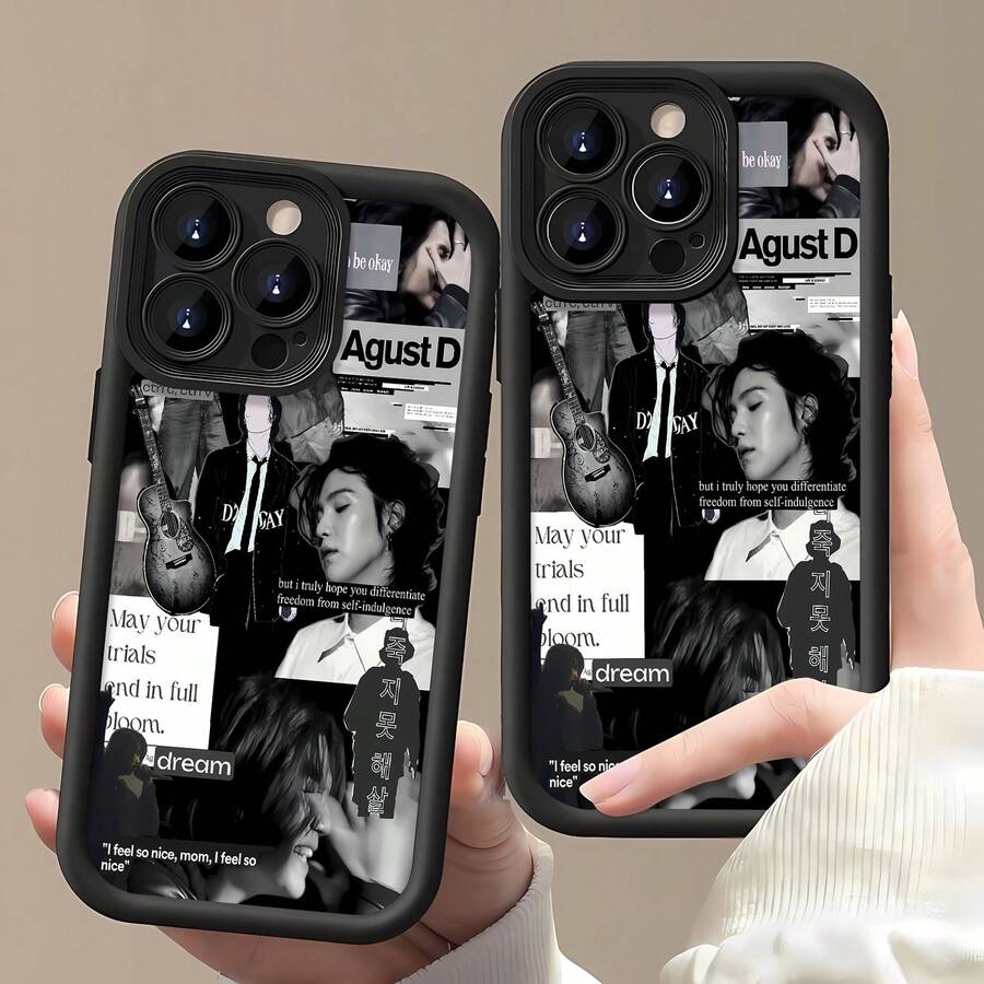 Funda para teléfono con diseño de collage en blanco y negro de Agust D. Esta elegante funda es compatible con Samsung, Apple, VIVO, OPPO, , Transsion, , y Honor. Fabricada en silicona TPU, ofrece protección contra golpes y caídas, además de un tacto superior. Es un regalo ideal para familiares, amigos y seres queridos, y una opción perfecta para el Día de San Valentín y Año Nuevo. Funda para teléfono Maestra, funda para iPhone, funda para iPhone 17 Pro, funda para iPad, fundas para teléfono, funda para iPhone 16, funda para iPhone 17, funda para iPhone 15, funda para iPhone 17 Pro Max, funda para iPhone 15, funda para iPhone 16 Plus, funda para iPhone 14, funda - Negro - Ver 1