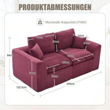 Sofas & Couches - WINE RED - View 4