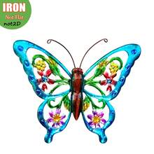 14.2 Inch Large Anti-Rust Iron Butterfly Wall Decor, Suitable For Outdoor Garden, Patio, Balcony, Porch, Fence, Perfect Housewarming, Mother's Day Gift - Multicolor - View 16