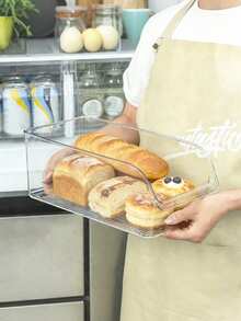 1pc/Set Stackable PET Transparent Storage Box - Multipurpose Container Suitable For Bread, Pastries, Cakes, Fruits, Vegetables, Snacks And Eggs | Applicable For Kitchen, Dining Room, Bakery And Home - Transparent - View 7
