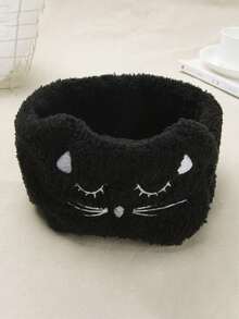 1pc Cute Cat Embroidery Hook And Loop Headband, Sweet Versatile Face Mask Headwrap For Girls - Multicolor - View 13