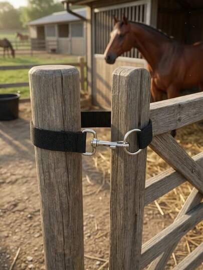 1 cái Khóa cổng Longhorse dài 50cm, một loại chốt cổng trang trại đơn giản, chốt một vòng, được sử dụng để khóa hàng rào ngựa và cổng chuồng gia súc/cừu.