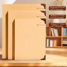 30 Sheets/60 Pages DIY Scrapbook Album - Handmade Vintage Kraft Paper Notebook, Personalized Growth Memory Book For Graduation, Wedding, Anniversary, Perfect Gift For Valentine's Day, Mother's Day, Easter, Thanksgiving, Christmas - Rectangular Paper Memo Album With Stickers - 1PC - View 2