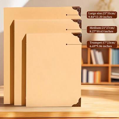 Album ảnh tự làm 30 tờ/60 trang - Sổ tay giấy Kraft cổ điển thủ công, Sổ lưu niệm cá nhân hóa cho lễ tốt nghiệp, đám cưới, kỷ niệm, Món quà hoàn hảo cho Ngày Valentine, Ngày của Mẹ, Lễ Phục Sinh, Lễ Tạ Ơn, Giáng Sinh - Album ghi nhớ hình chữ nhật bằng giấy kèm nhãn dán.