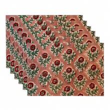 2/4/6/8pcs Vintage Floral Print Rectangular Placemats, Suitable For Home, Restaurant, Holiday Celebration, Banquet Table Decor - Multicolor - View 12
